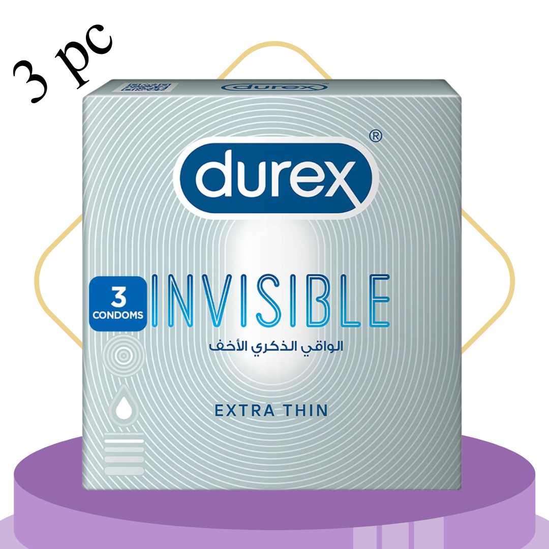 Durex Invisible condoms packaging on a white background