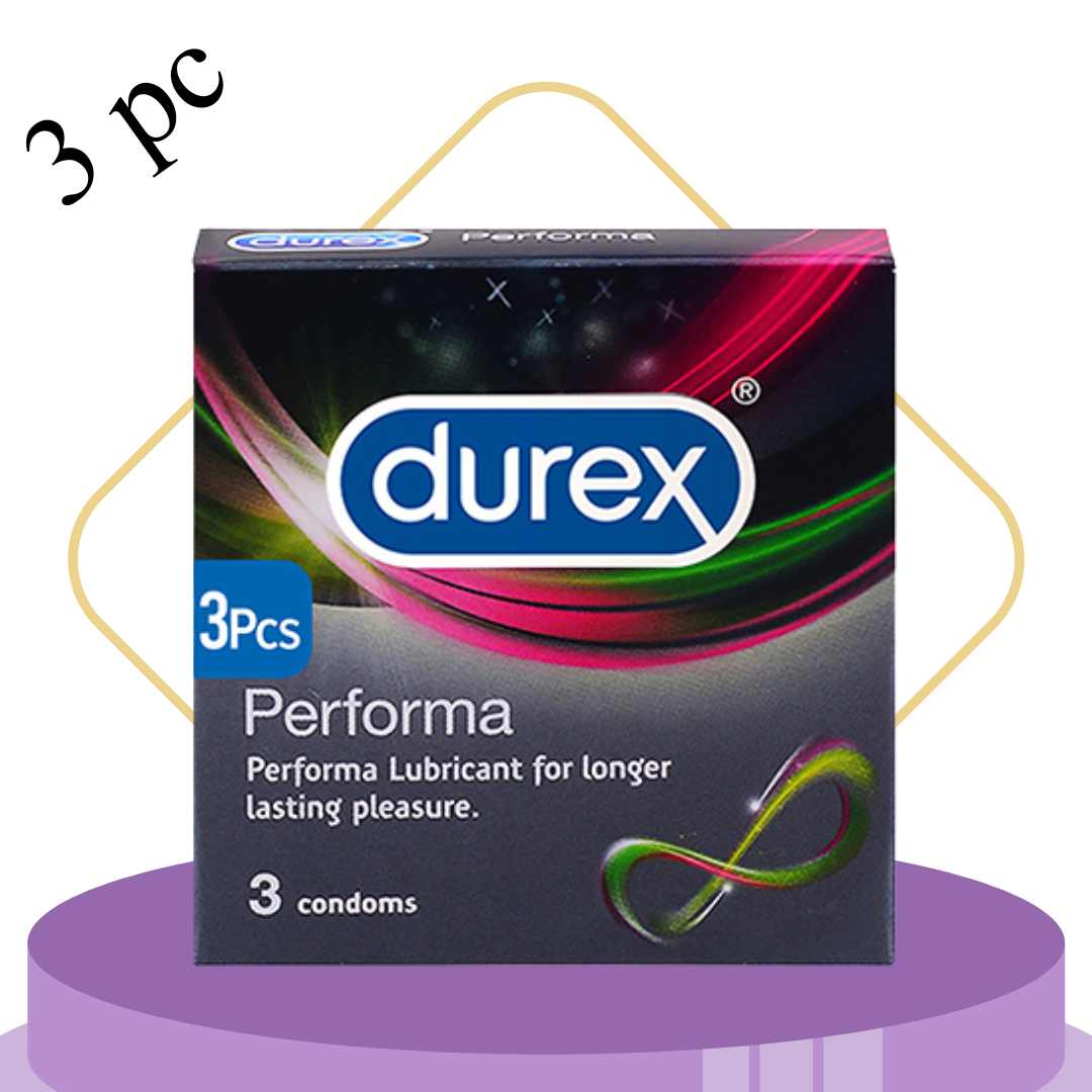Durex Performa condoms packaging on a white background