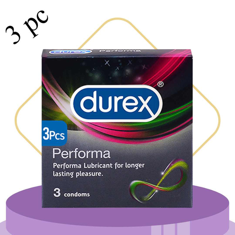 Durex Performa condoms packaging on a white background
