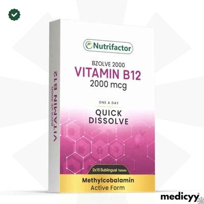 Nutrifactor Bzolve 2000 Vitamin B12 – 30 Sublingual Tablets