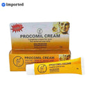 Procomil Cream packaging with a tube and box on a white background